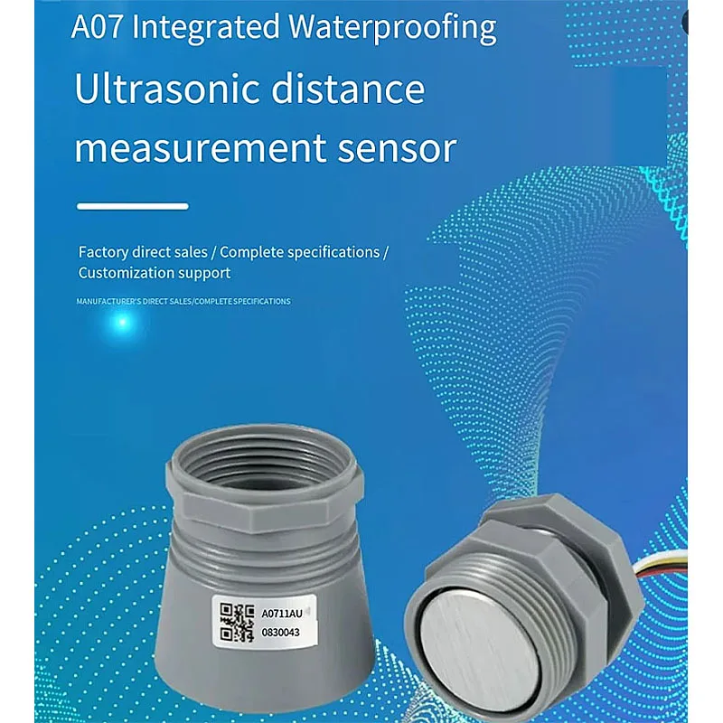 Ultrasonic digital water level sensor for small-angle sewer level height ranging