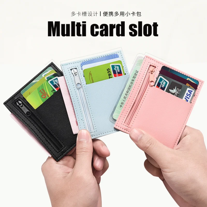 

Ultra-thin Card Bag Multi-cards Slot Card Wallet Credit Card Holder Driver's License Holder Badge Holder Coin Purse Coin Pouch