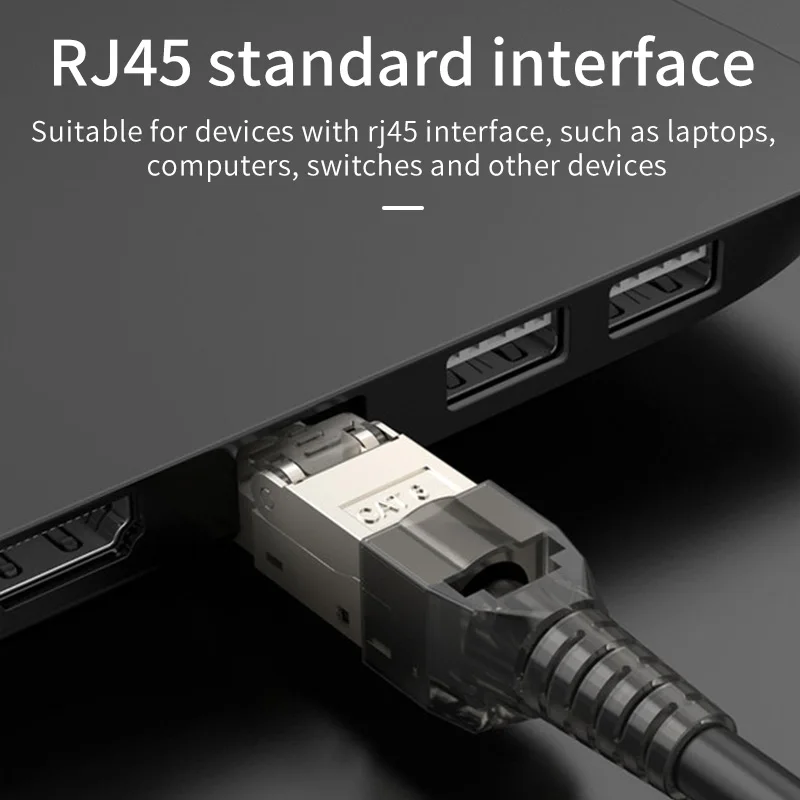 YXY RJ45 CAT6/Cat6A/CAT7 Connector Tool-Free Toolless RJ45 Termination Plug Reusable Shielded for Ethernet Cables 10Gbps