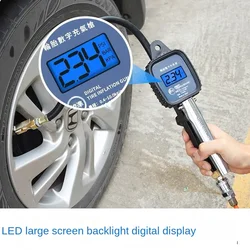 Car Tire Electronic Tire Pressure Gauge Tire Pressure Gun Digital Display High-precision LCD Digital Hand-held Inflation Gauge