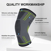 GTUBIKE 1PCS Compression Knee Support Sleeve Elastic Knee Pads Brace Springs Gym Sports Protector Basketball Volleyball Run 2