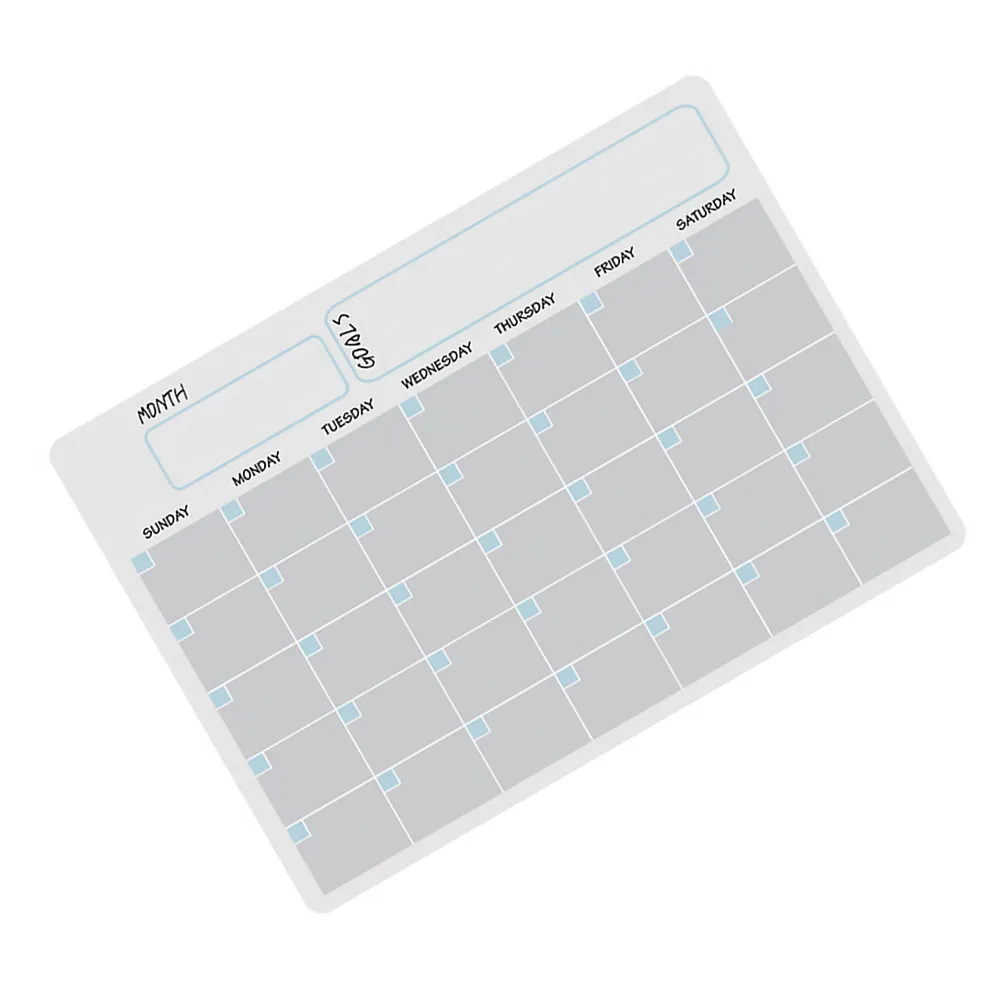

1Set Undated Magnetic Refrigerator Calendar Planner Erasable Weekly Meal Schedule Board Food Journal Fitness Organizer Fridge