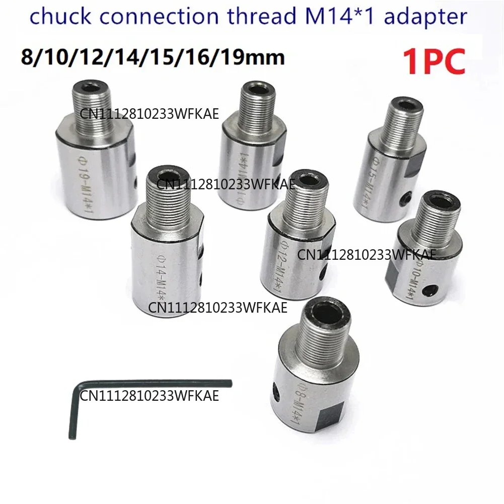 8-19mm Mini Chuck M14 Adapter Connecting Rod Connector Bushing Tool Machinery Accessories Chuck For Lathe Bench