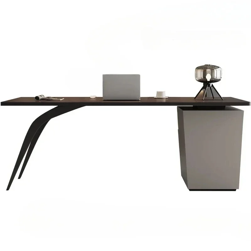 

Designer Italian light luxury design sense boss desk modern living room study computer desk