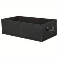 50 Gallon Grow Bag Planter, Thick Non-Woven Fabric Raised Garden Bed Square Pot Container with Handles for Flowers, Fruits