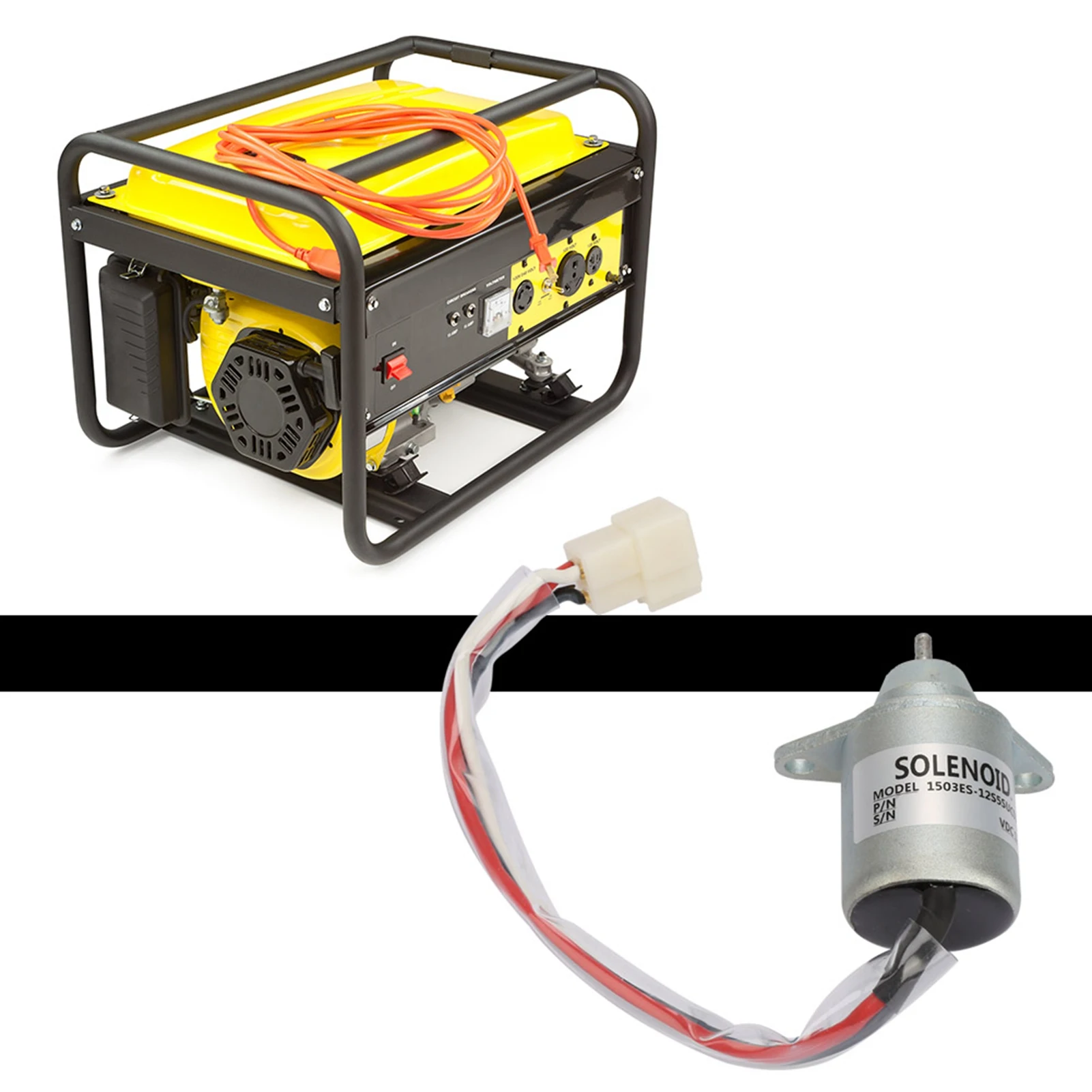 

12V Shut off Solenoid, 12V Diesel Fuel Engine Shut off Stop Solenoid Valve Replacement Kit 1503ES-12S5SUC5S