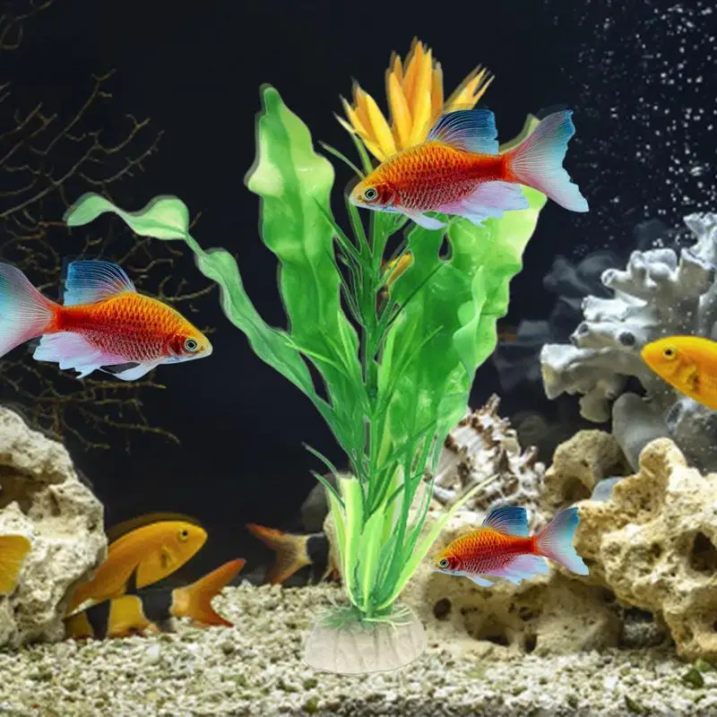 1 stücke künstliche Unterwasser pflanzen Aquarium Aquarium Seetang Dekoration grün lila Wasser Gras Betrachtung Dekorationen