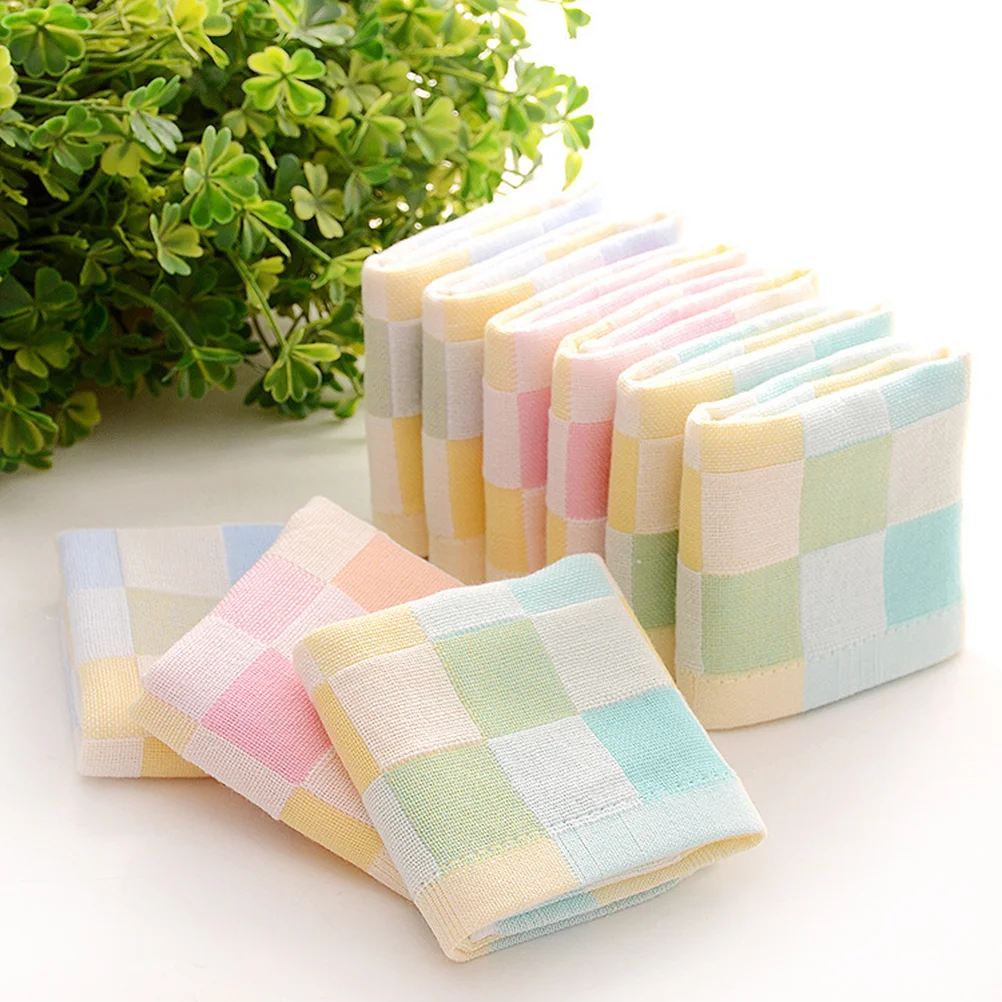 3pcs Baby Washcloth Extra Shower Towels Reusable Washcloths Highly Absorbent Bib for Skin(Random Color)