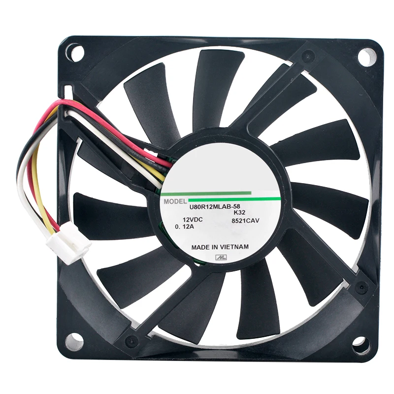U80R12MLAB-58 8cm 80mm fan 80x80x15mm DC12V 0.12A 4-pin Quiet axial flow fan cooling fan for power projectors