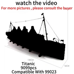 In Stock Now - 99023 Compatible 10294 Titanic Large Cruise Boat Ship Steamship Bricks Building Blocks Children DIY Toys