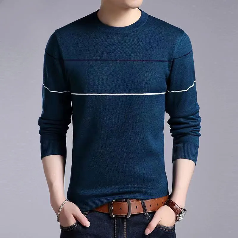 

Spring Autumn KPOP Fashion Style Harajuku Slim Fit T-shirts Loose Casual All Match Knitwear Insert O Neck Long Sleeve Sweaters