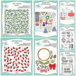 Gnome Christmas Lights Candy Cane Lane New Metal Cutting Dies Stamps Stencil for Scrapbook Diary Decoration Embossing Template