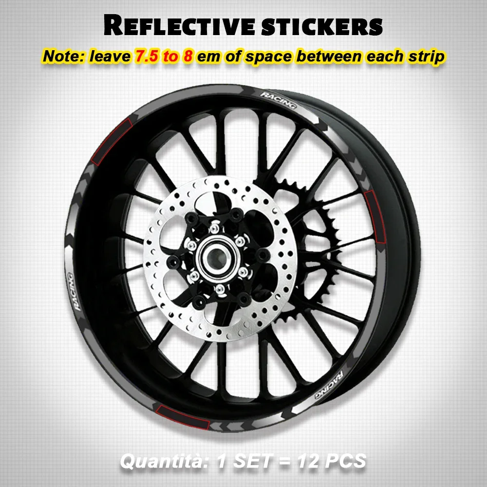 For KAWASAKI KLX 110 125 140 150 250 300 400 450 650 Motorcycle Reflective  Wheel Sticker Hub Decals Rim Stripe Tape Kit