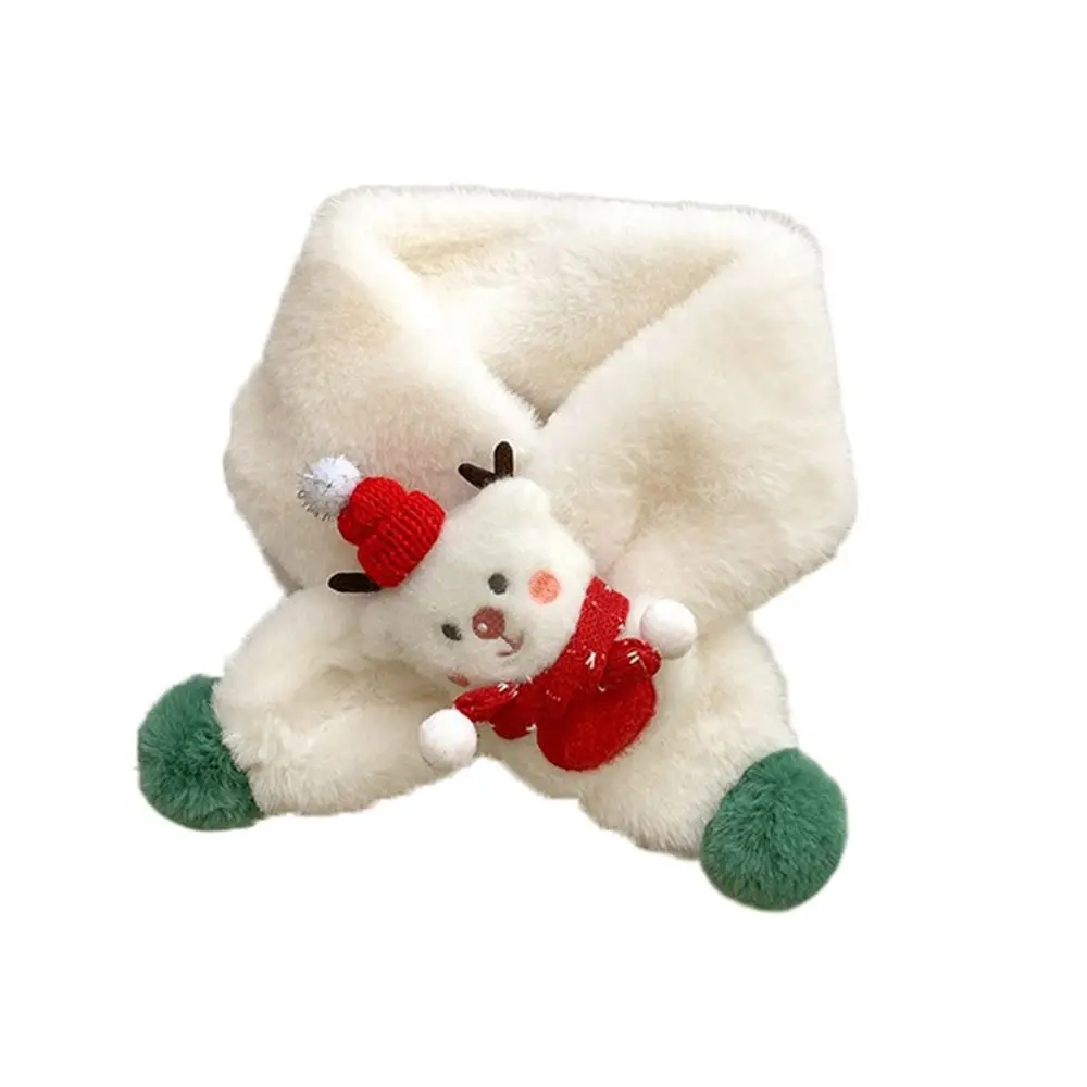 

Doll Cartoon Winter Scarf Collar Scarf Pompom Toddler Baby Gift Neck Warmer Wrap Children Scarves Christmas Scarf