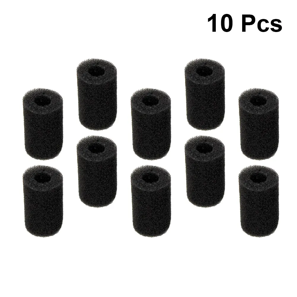 

10pcs Filter Sponge Guard Cartridge Fish Tank Intake Strainer Block Debris Prevent Suction Extend Media Life Aquarium Use Black
