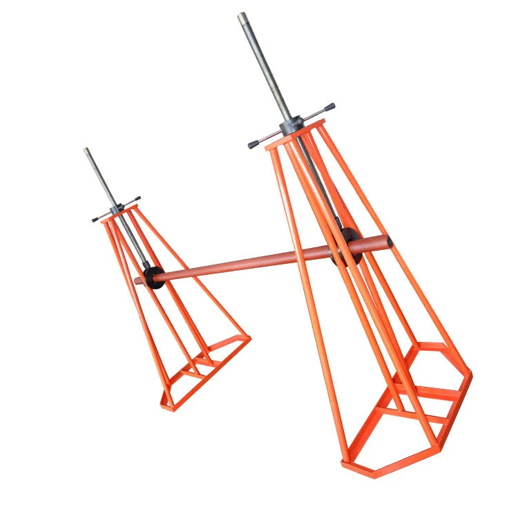 KRT-5 Portable Cable Reel Stand, 50KN Large Load Frame Cable Feeding Bracket, Braced Pay-off Rack with Brake
