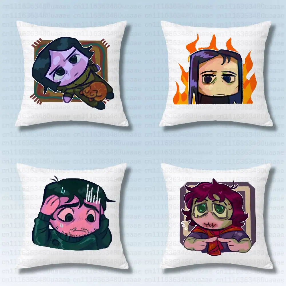 NINAH No I Am Not A Human Visitors Printed Cushion Pillow Case Covers Fantasy Inspired Sofa Home Room Decor