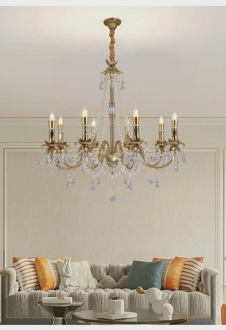 American Candle E14 Chandelier Living Room Crystal