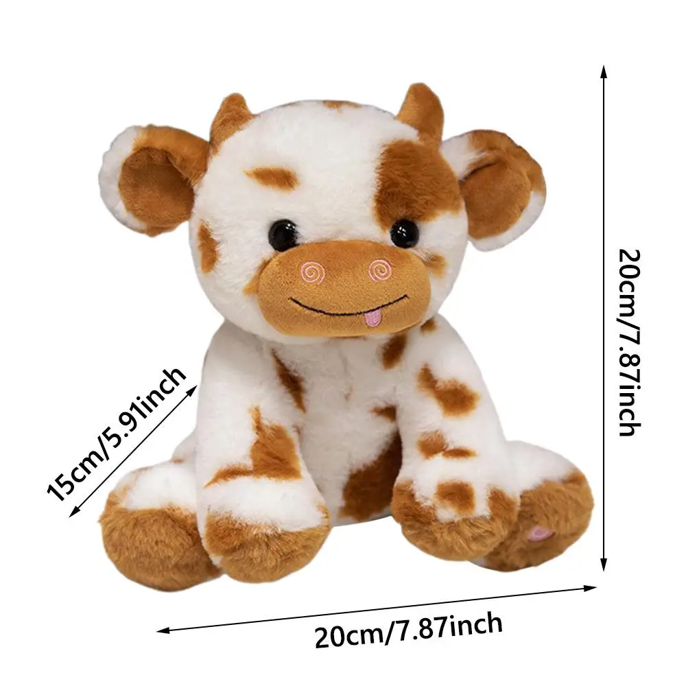 Birthday Gift Glowing Cow Plush Toy Adorable Soft Stuffed Animals Cow Doll for Boys Girls