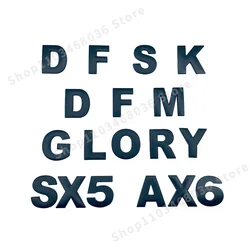 Metal Car Front Hood Rear Trunk Emblem Badge Sticker For DFSK DFM Glory 560 580 330 370 360 SX5 AX3 AX4 Letter Logo Accessories