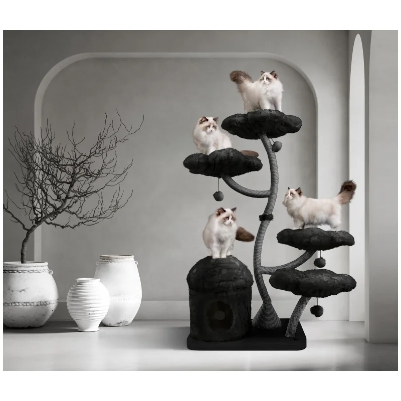 Multi-Level Robust Christmas Cat Trees Wear-Resistant Cat Indoor Climbing Frame