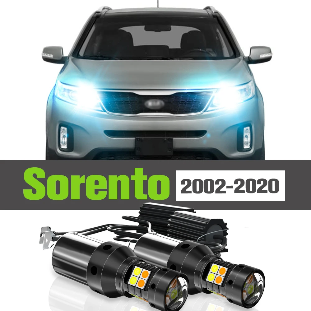 

2x LED Dual Mode Turn Signal+Daytime Running Light DRL Accessories Lamp For Kia Sorento 1 2 3 4 2002-2020 2010 2012 2013 2014