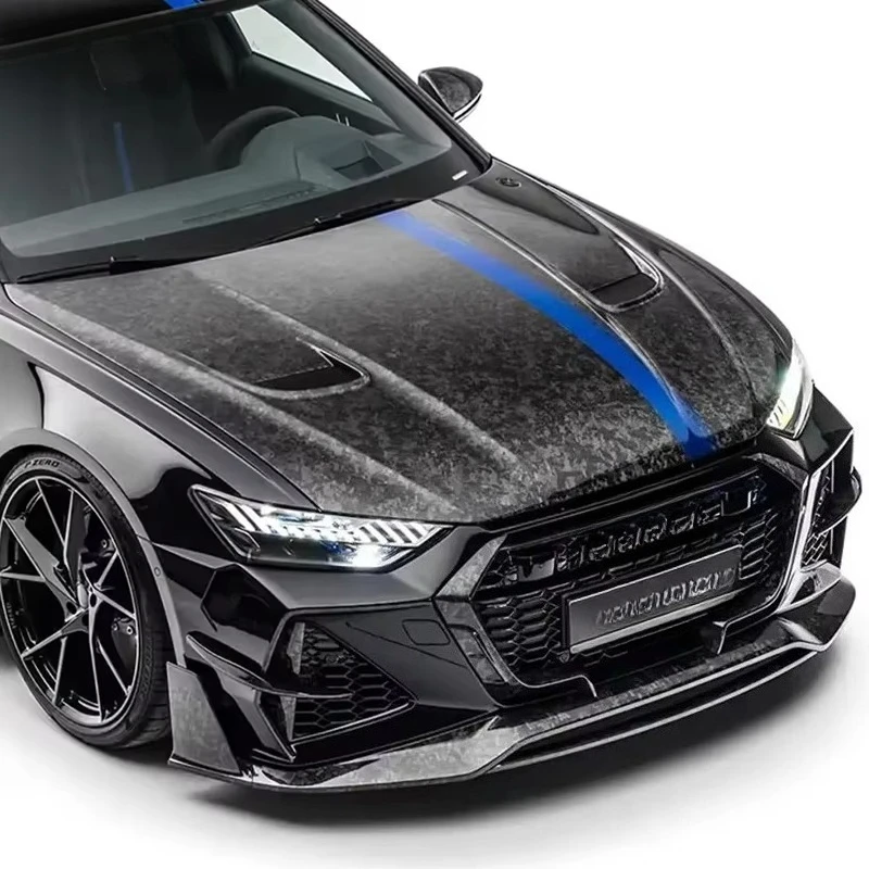 Style Prepreg Carbon Fiber Body Kit Engine Hood Bonnet Cover Aero Part Exterior Replacement for  RS6 C8 2019 - 2025 - view 5