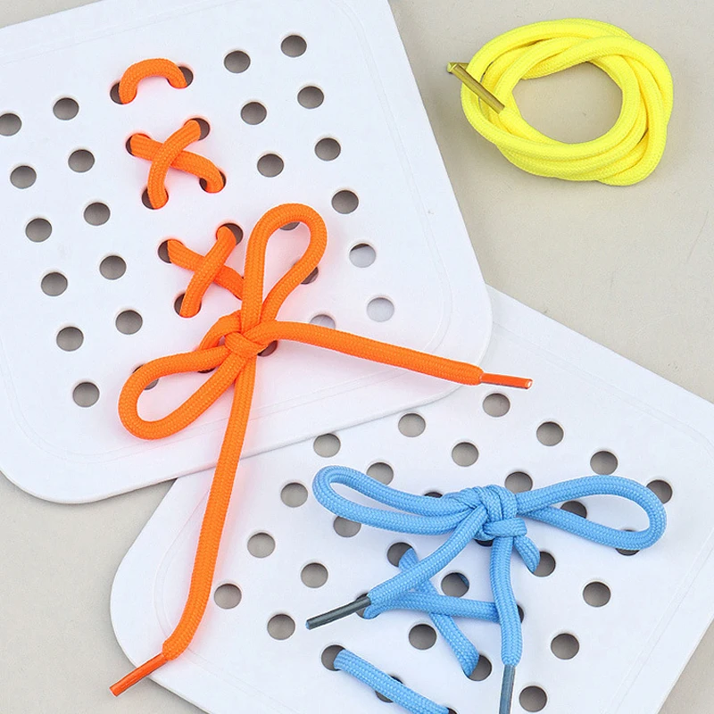 Montessori Shoelace Game Children Educational Toys Kids Life Skill Training Early Education Study Tie shoelace Color cognition