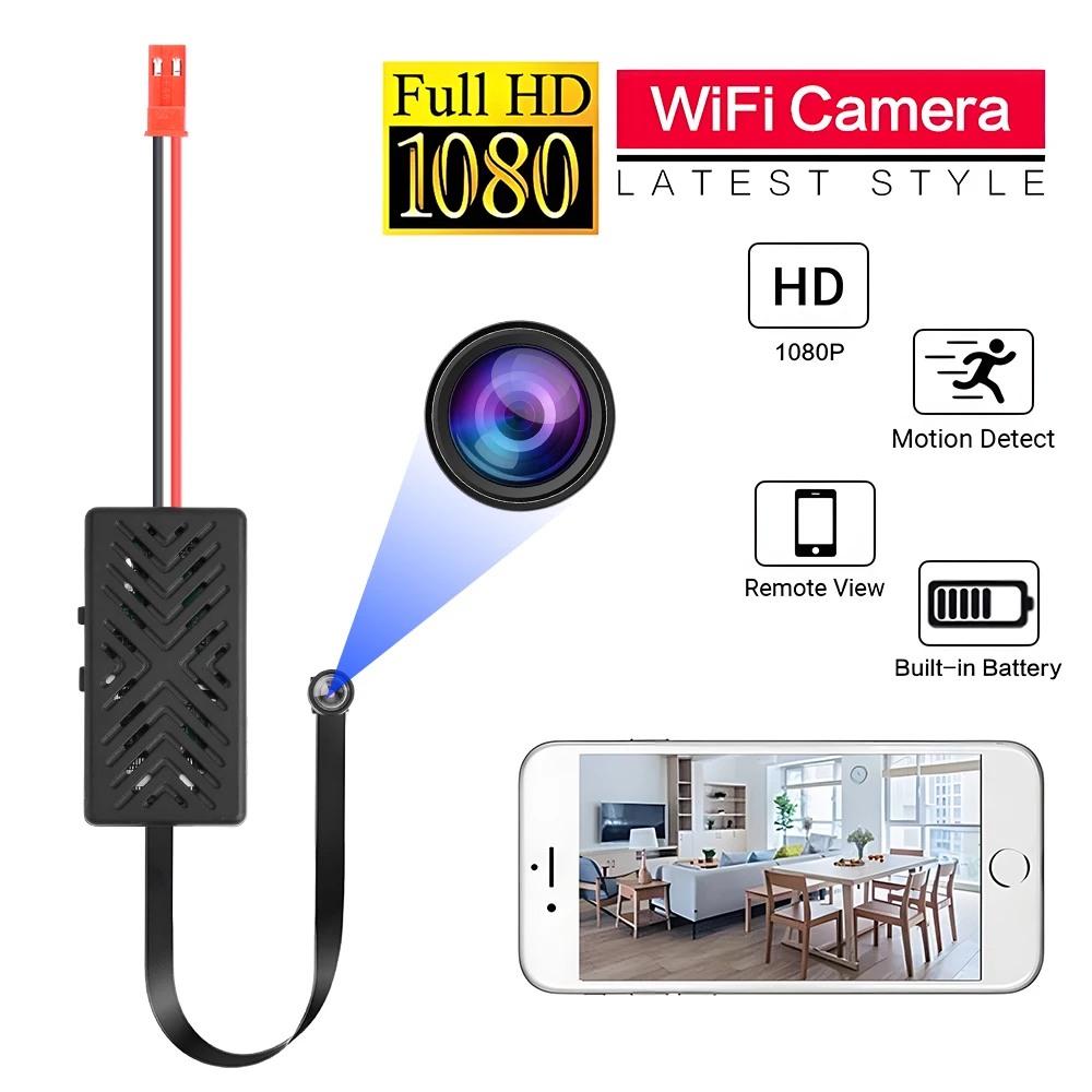 HD 1080P WiFi IP Mini Camera Real-time Home Security Motion Detection Micro Camcorder DIY Module Remote Contro Video Recorder