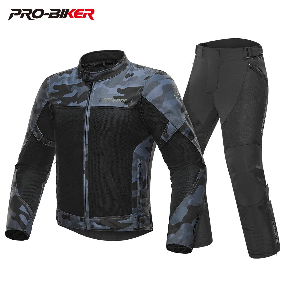 

New Summer Motorcycle Jacket Man Moto Pants Breathable Motocross Jacket Anti-fall Chaqueta Moto Men Full Armor Motocross Jacket
