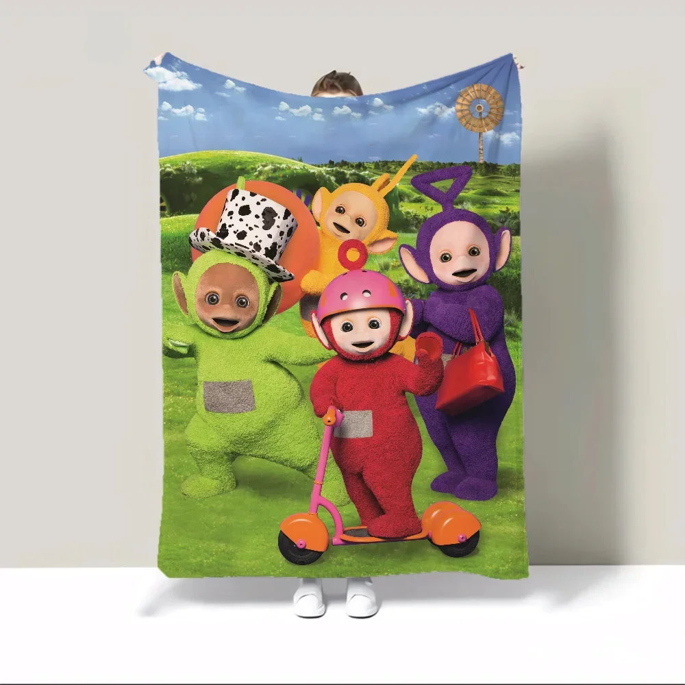 Teletubbies-Mantas y mantas personalizadas, manta bohemia para decoración de sofá, mantas suaves y esponjosas
