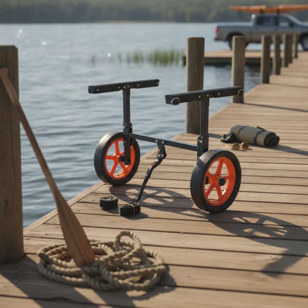 AliExpress – Metal Kayak Cart Black and Orange Watercraft Trolley Carrier Boat Dolly Portable for Outdoor