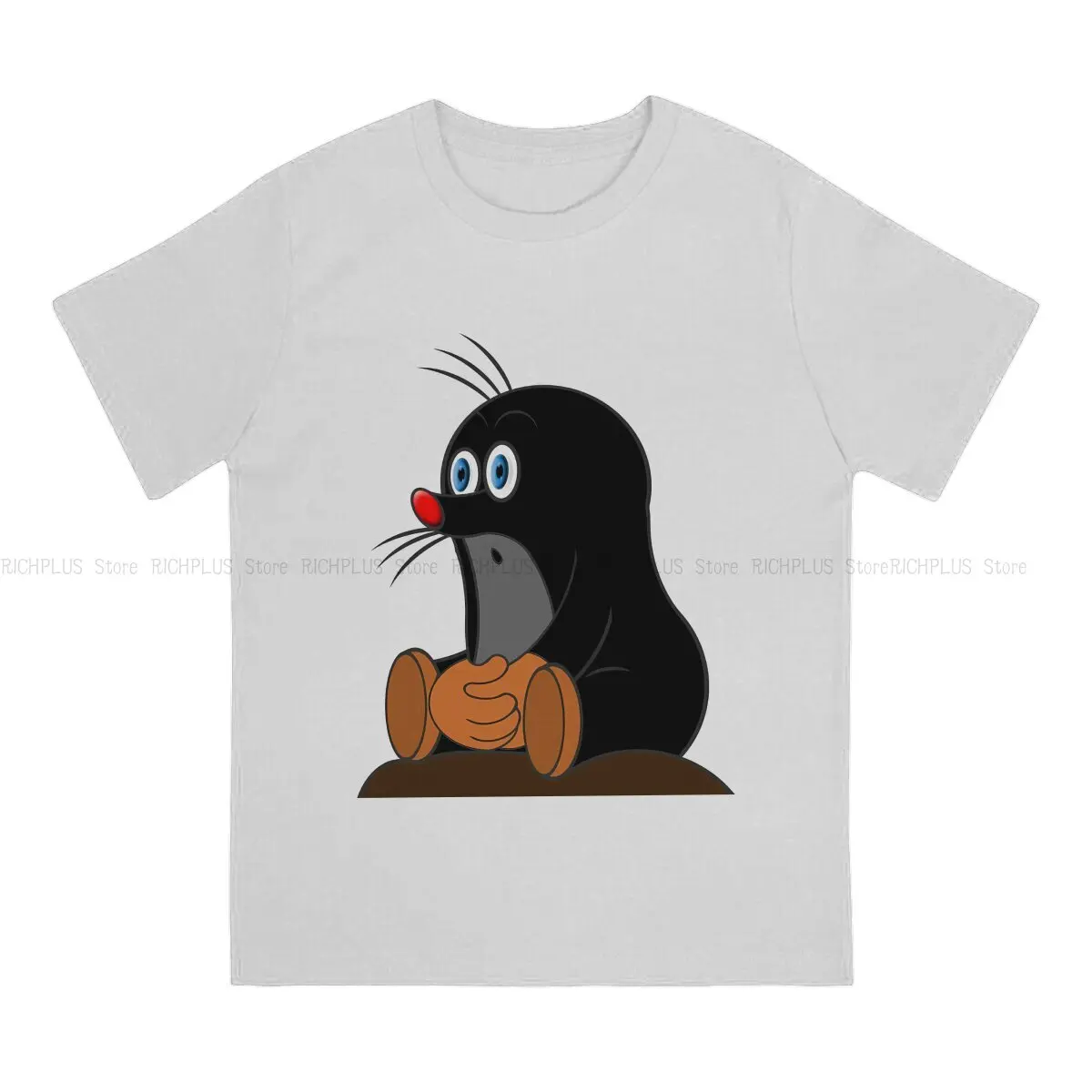 The Little Mole Creative TShirt for Men Funny Round Collar Polyester T Shirt Hip Hop Birthday Gifts Streetwear