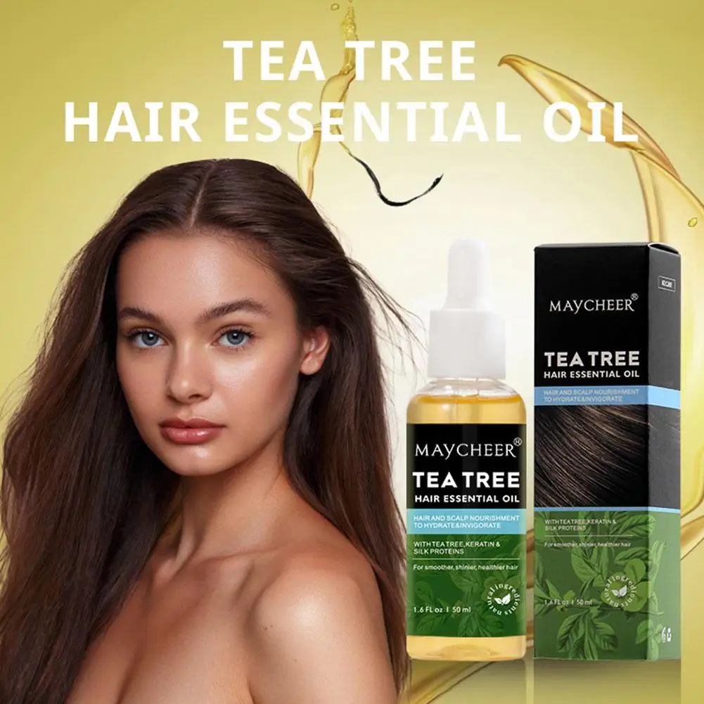 Tea Tree Nourishing Hair Care Essence Elastic Batana Oil Hair Care Make Hair Smoother Oil Hair Treatments For Damaged Hair