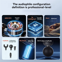 Mini Massage Deep Muscle Massage Compact Sports Massager Equipped with 4 Massage Heads and 6 Speeds