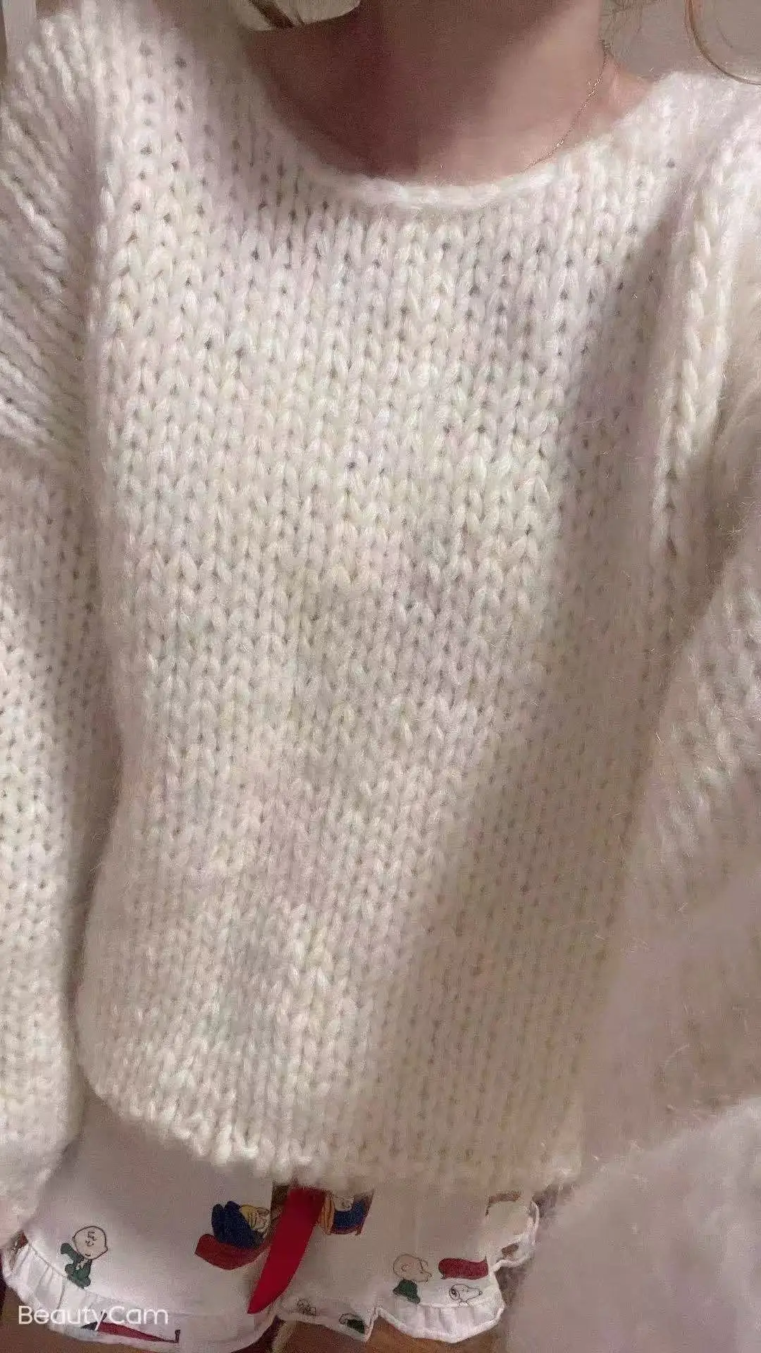 Autumn and winter fashion new style basic round neck women's pure wool needle hand woven beige sweater knitted sweater pullover