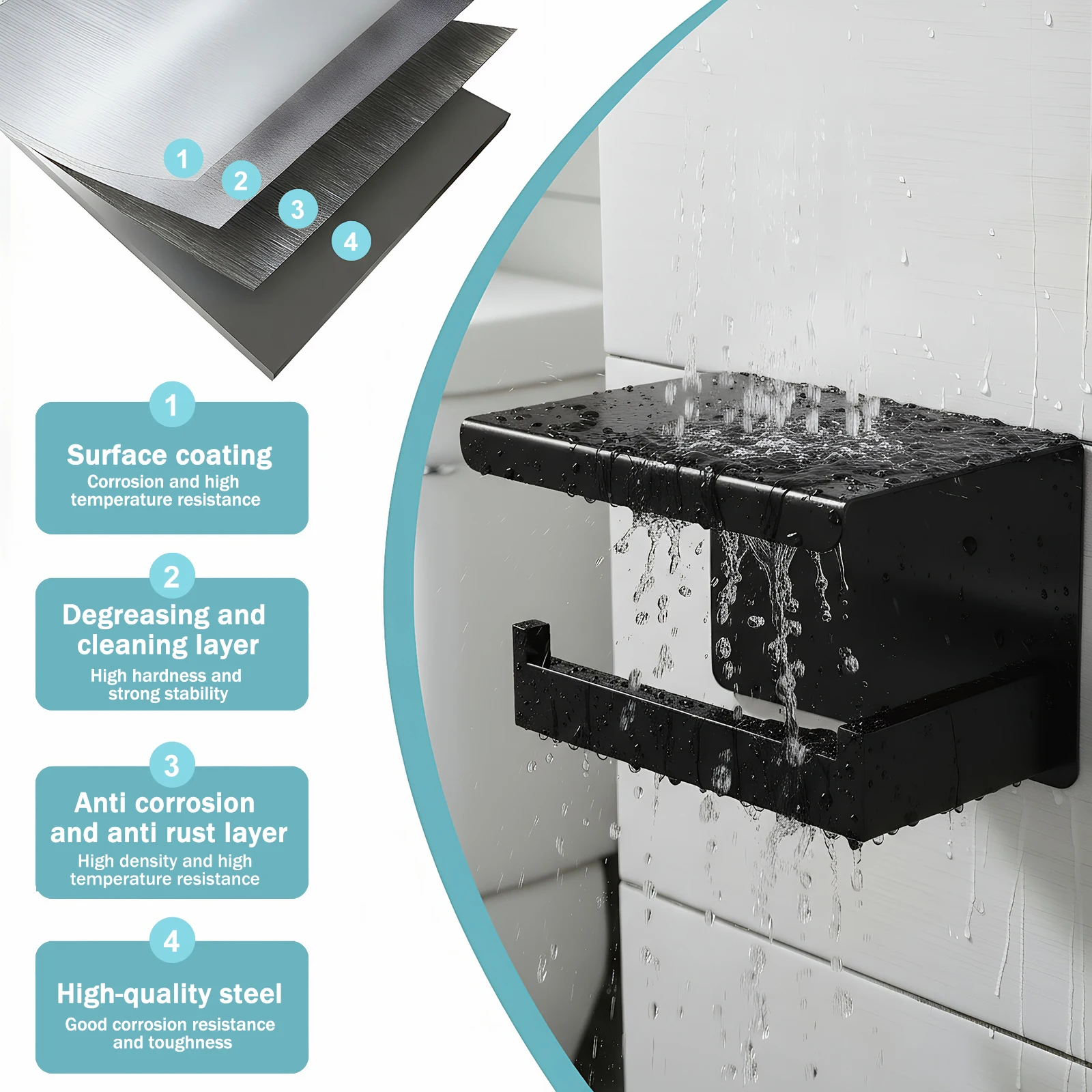 

Набор из 20 предметов для ванной комнаты из нержавеющей стали: настенный держатель для полотенец, вешалка для полотенец, держатель для туалетной бумаги, кольцо для полотенец, крючок