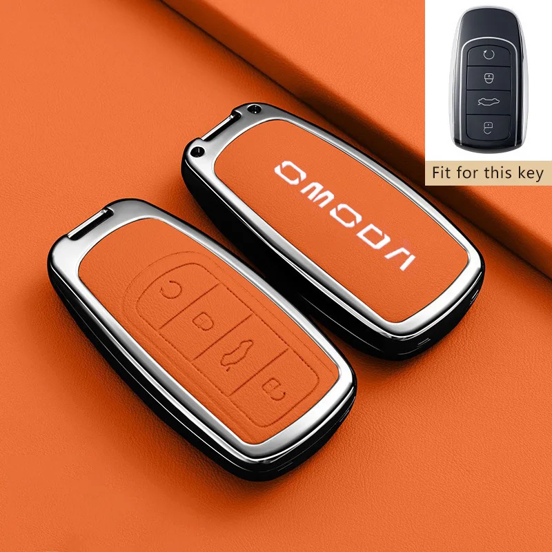 

Zinc Alloy Key Fob for Chery Omoda 9 C5 5 Phev Premium 2025 2026 Keychain Remote Case Cover Holder Housing Shell Car Accessories