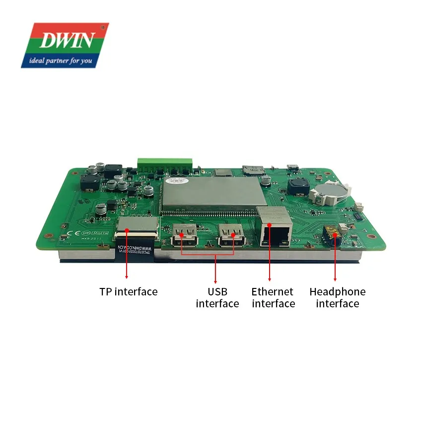 DWIN 7" 1280 * 800 Pixels TFT LCM with Wide Viewing Angle Capacitive Touch LCD Screen Quad-core Linux Debian Embedded Display