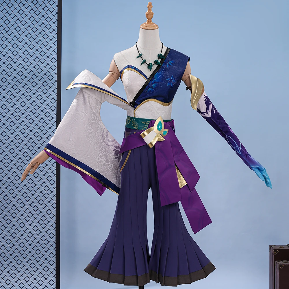

Spirit Blossom Irelia Cosplay Costume Irelia Skin Game Suit Top Pants Purple Suit High Quality Women Halloween Party Outfits