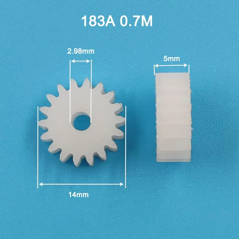 18T 0.7M POM Plastic Gear OD=14mm Height 5mm 18 Teeth Spur Pinion 183A 184A 185A 186A