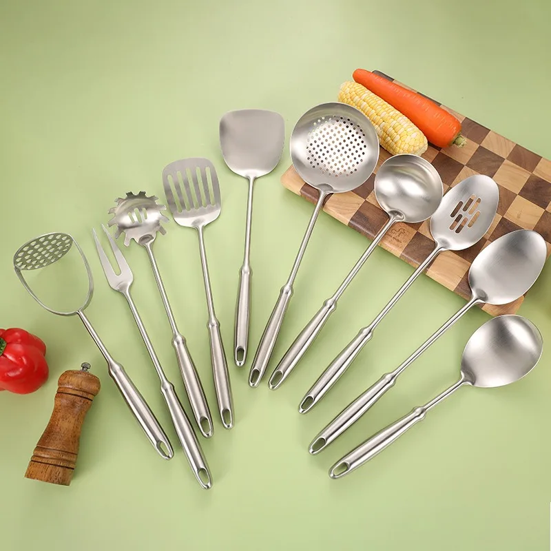 

Kitchen for Cooking Serving and Mixing ToolStainless Steel Slotted Cooking Spoon Large Metal Chef Strainer Utensil