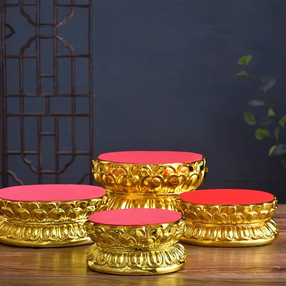 

Buddha Statue Pedestal Ceramic Base Avalokitesvara Worship Stand Detailed Workmanship Good Texture Ceramic Base