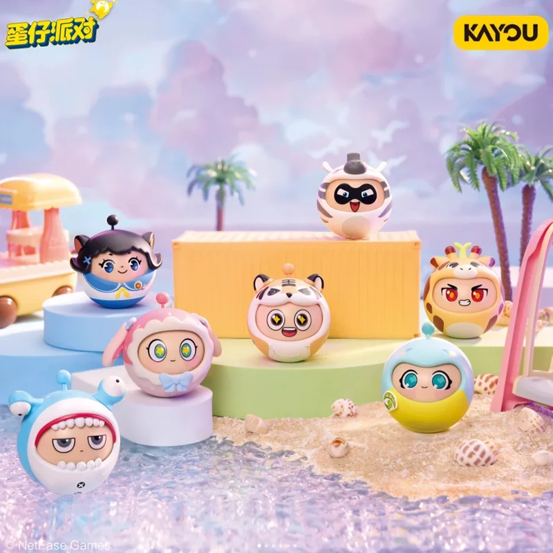 

KAYOU Authentic Eggy Party Spin Joy Blind Box Face Changing Figure Trendy Collectible Stress Relief Desktop Decoration For Kids