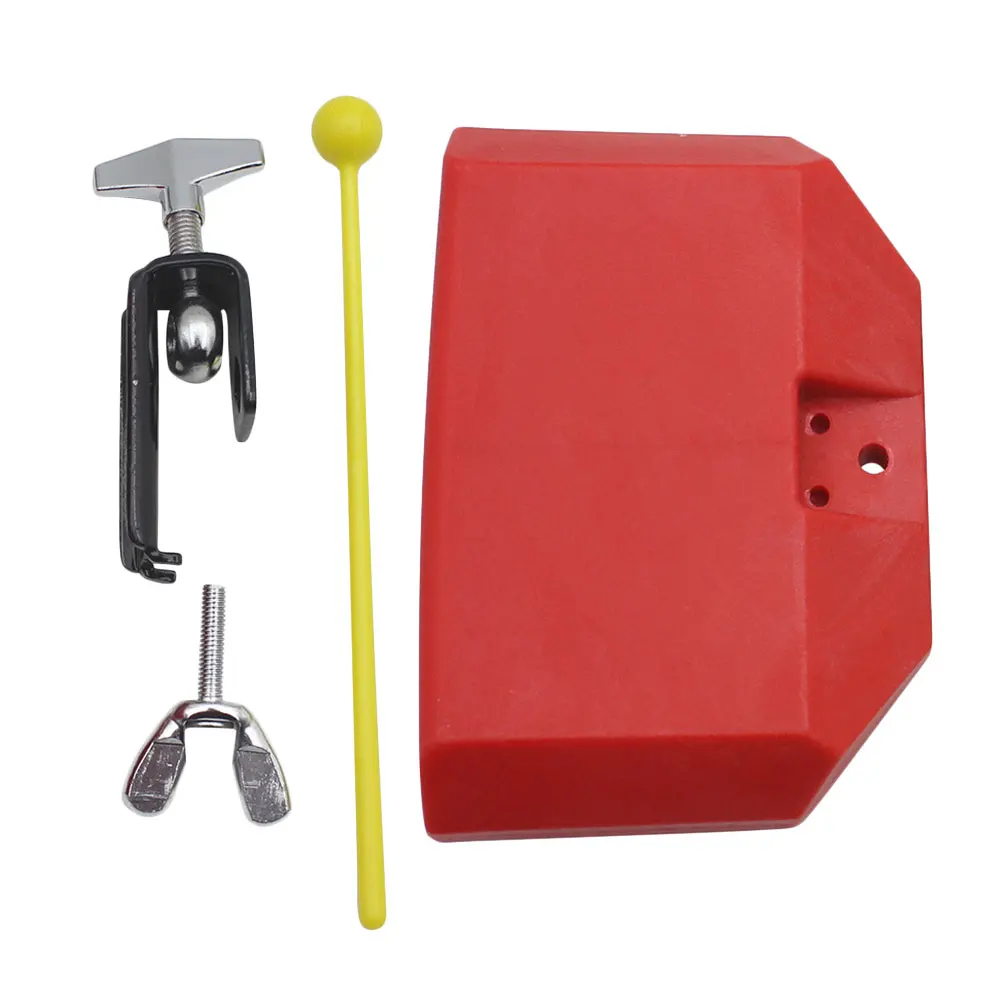 

Plastic Percussion Instrument Kids Musical Toys Educational Alloy Accessory Cowbell for Drum Set Lightweight Portable