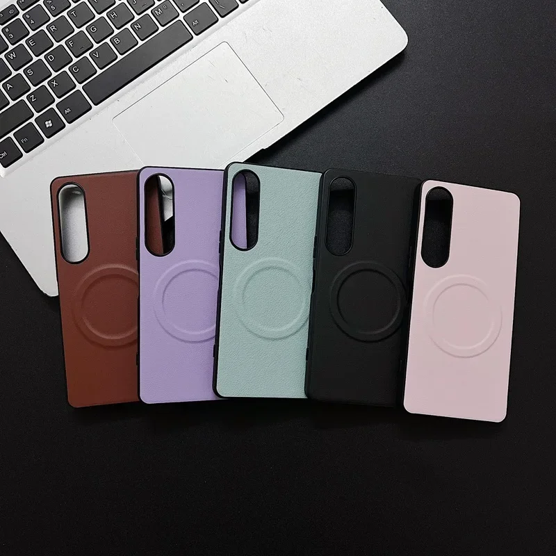 Luxury Busine Sle Leather Magnetic Wireless Charge Phone Case for Sony Xperia 1 10 5 IV V VI III Shockproof Cover Fundas