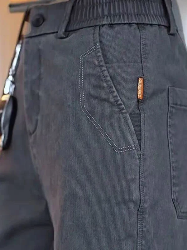 

Мужские рабочие брюки на флисовой подкладке, утепленные, повседневные, осенне-зимние, свободные, прямые, широкие, длинные, деловые