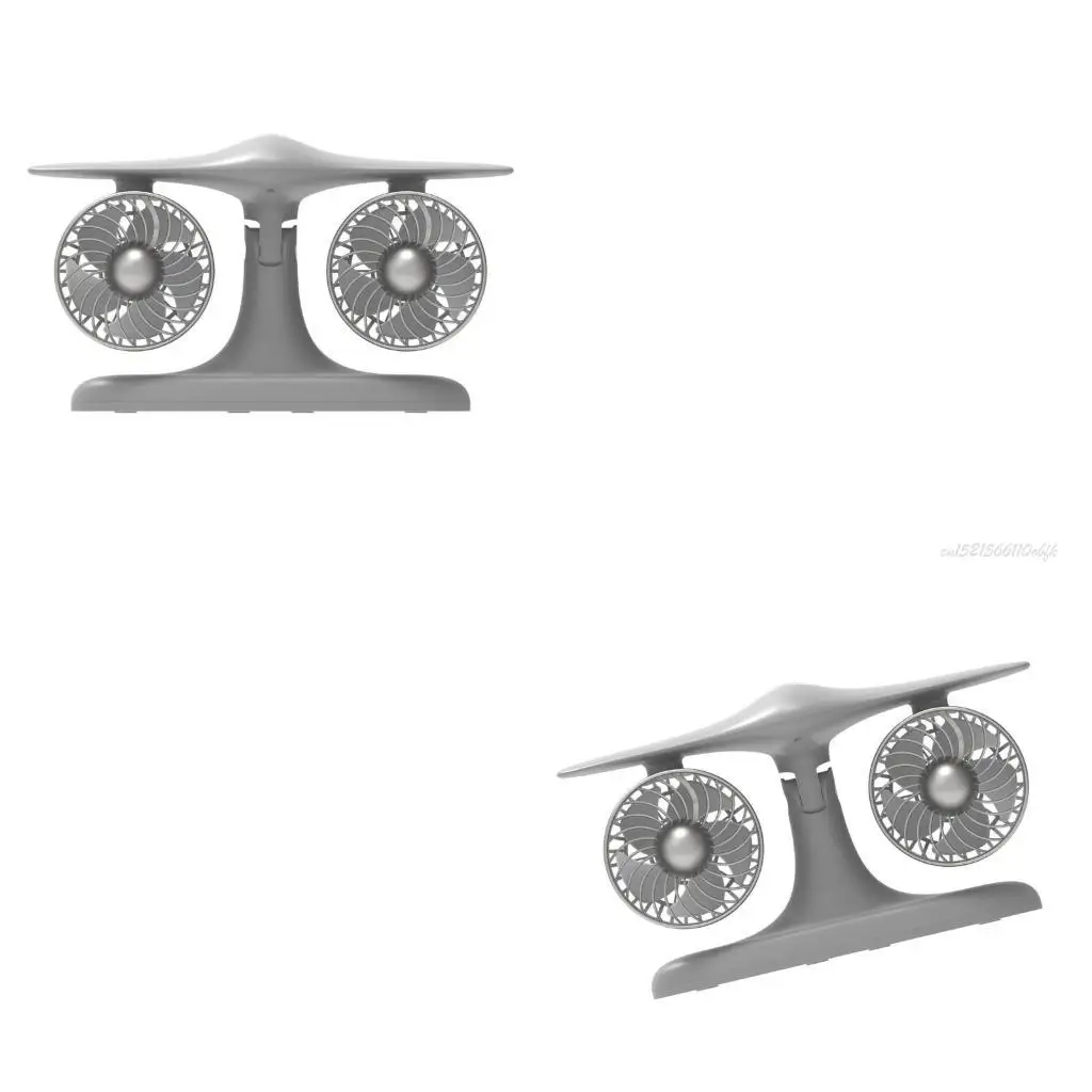 

27RB Многофункциональный вентилятор кемпинга Подполните вентилятор настольных компьютеров 8000 мэх двойной головы вентиляционный