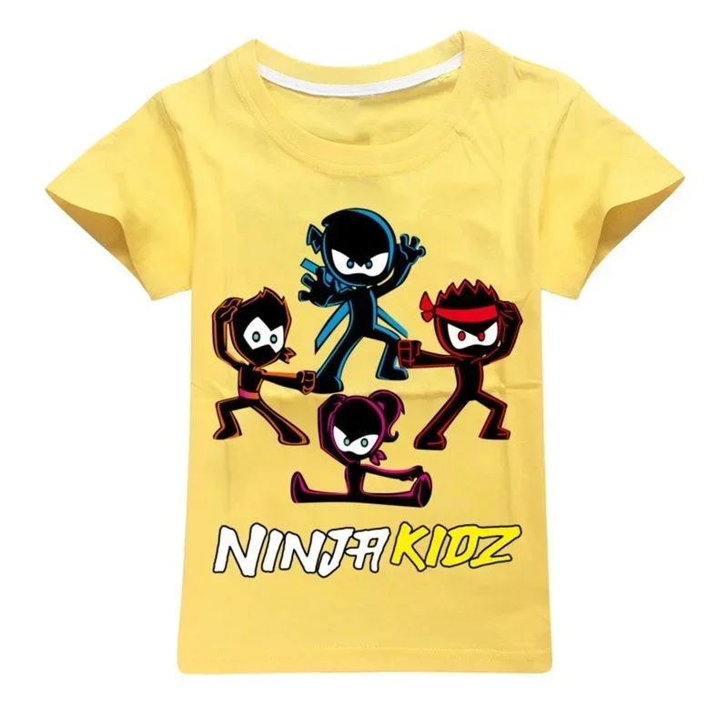 NINJA KIDZ Ragazzo Vestiti Estivi SPY Ninjas Ragazzi Adolescenti Abbigliamento Cotone Ragazzi Maglietta Boutique Abbigliamento per bambini O-Collo ragazze Top Camicia