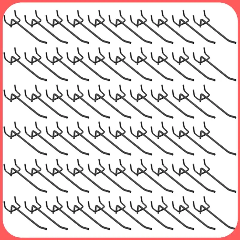 

60 PCS Peg Board Hooks 4 Inch Metal Peg Board Display Hooks Wall Hooks For 1/4Inch Spaced Peg Board